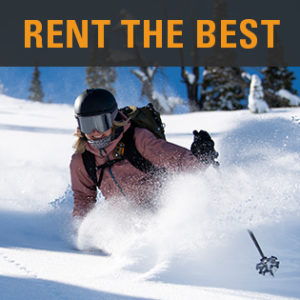 Rent the Best - Woman Skier in Powder