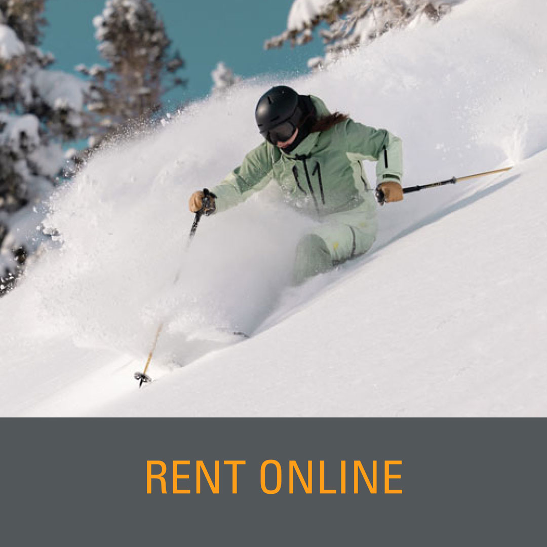 Woman Skiing Deep Powder on Baldy